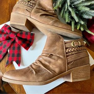 Brown Leather Booties